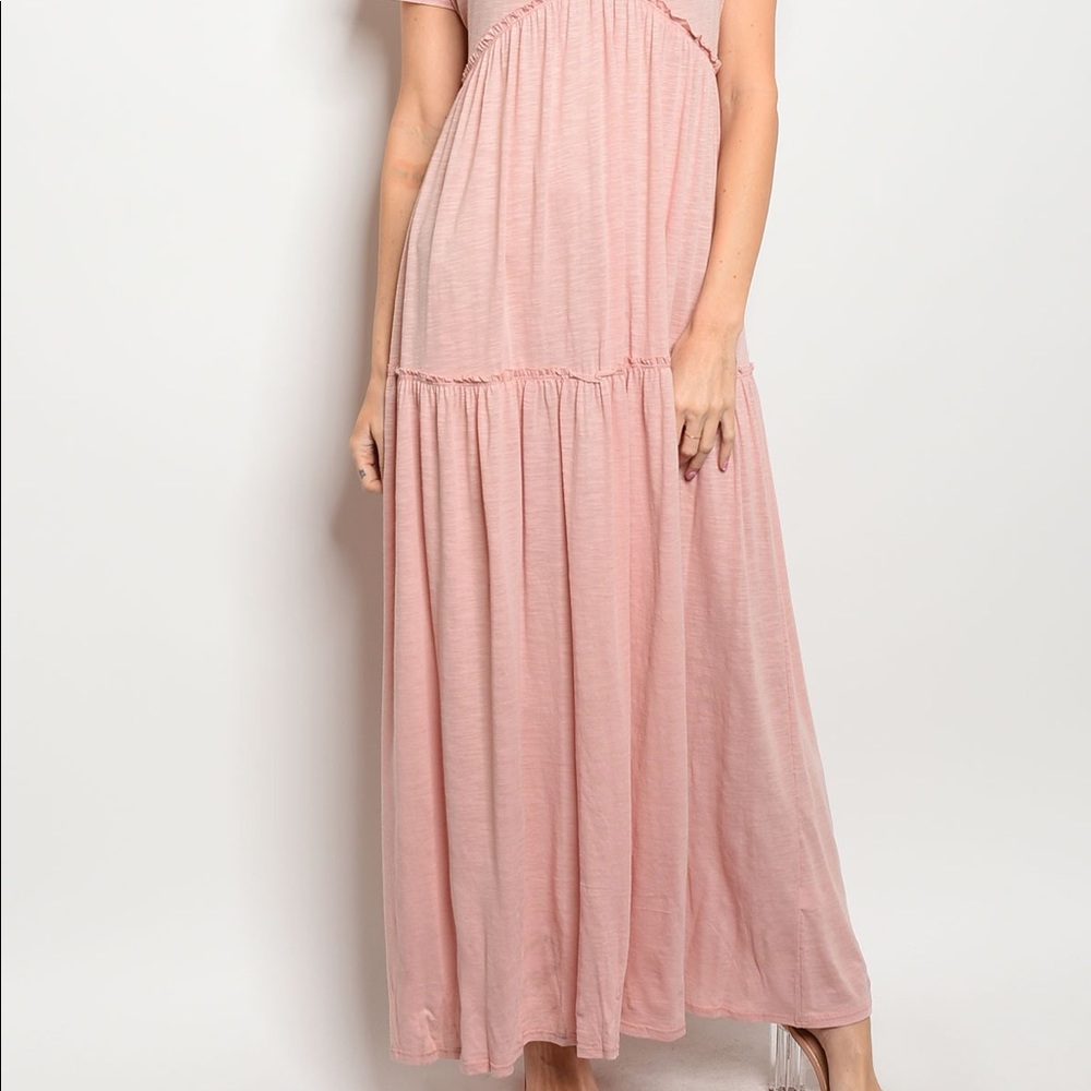 🌹 PRETTY BLUSH PINK LONG DRESS 🌹 - Picture 2 of 4